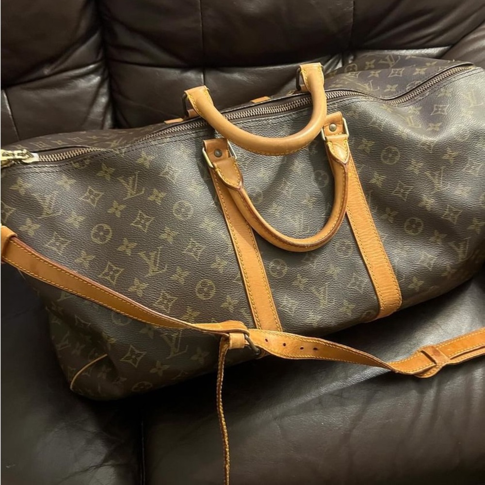 Louis Vuitton KeepAll 55 ~ travel bag collection. Monogram canvas